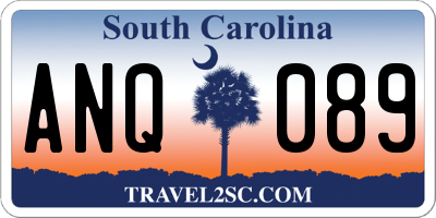 SC license plate ANQ089