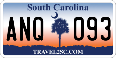 SC license plate ANQ093