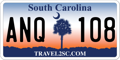 SC license plate ANQ108