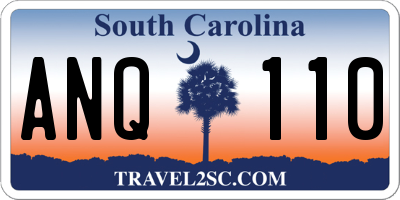 SC license plate ANQ110