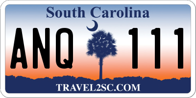 SC license plate ANQ111