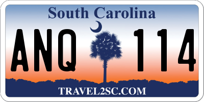 SC license plate ANQ114