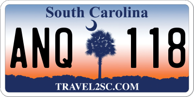 SC license plate ANQ118