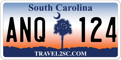 SC license plate ANQ124