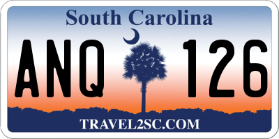 SC license plate ANQ126