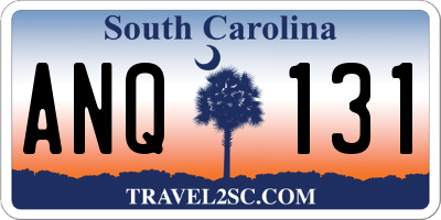 SC license plate ANQ131