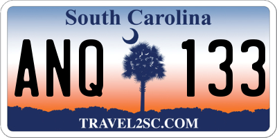 SC license plate ANQ133