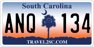 SC license plate ANQ134