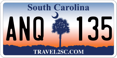 SC license plate ANQ135