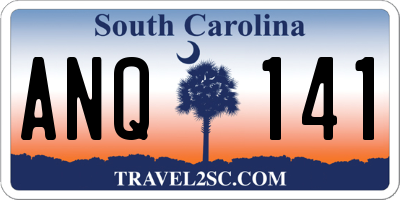 SC license plate ANQ141