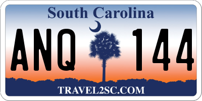 SC license plate ANQ144