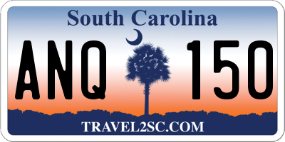 SC license plate ANQ150