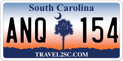 SC license plate ANQ154