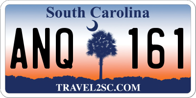 SC license plate ANQ161