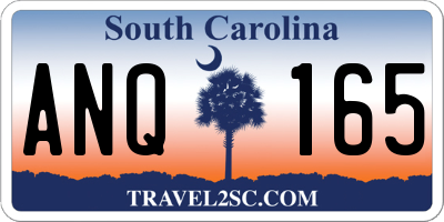 SC license plate ANQ165
