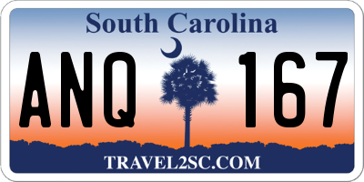 SC license plate ANQ167