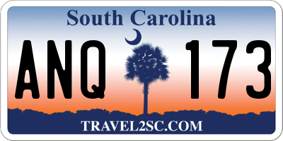SC license plate ANQ173