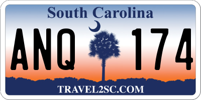 SC license plate ANQ174