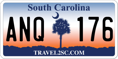 SC license plate ANQ176