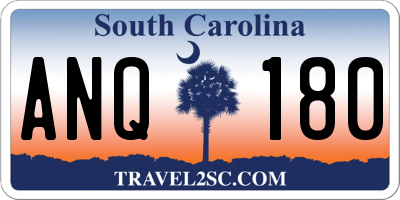 SC license plate ANQ180