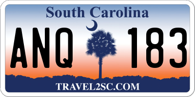 SC license plate ANQ183
