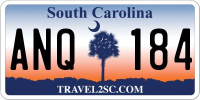 SC license plate ANQ184