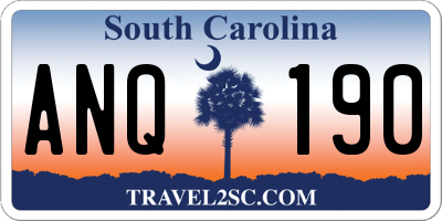SC license plate ANQ190