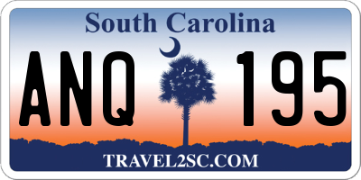 SC license plate ANQ195