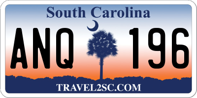 SC license plate ANQ196