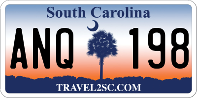 SC license plate ANQ198