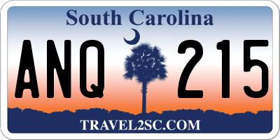 SC license plate ANQ215