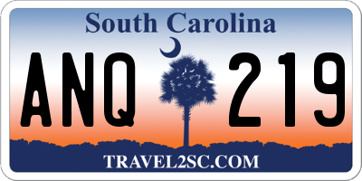 SC license plate ANQ219