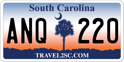 SC license plate ANQ220