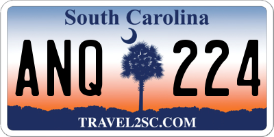 SC license plate ANQ224