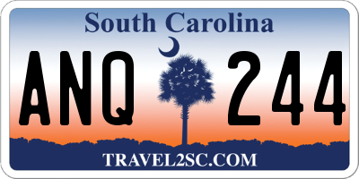 SC license plate ANQ244