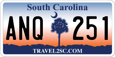 SC license plate ANQ251