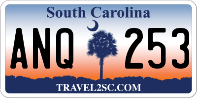SC license plate ANQ253