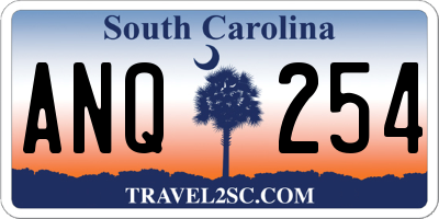 SC license plate ANQ254
