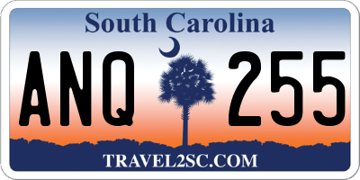 SC license plate ANQ255
