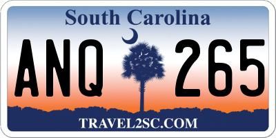 SC license plate ANQ265