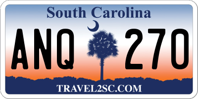SC license plate ANQ270