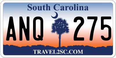 SC license plate ANQ275