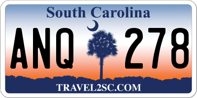SC license plate ANQ278