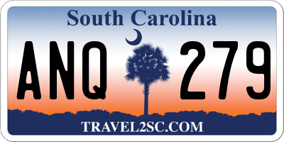 SC license plate ANQ279