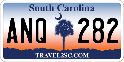 SC license plate ANQ282