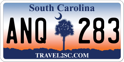 SC license plate ANQ283