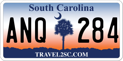 SC license plate ANQ284
