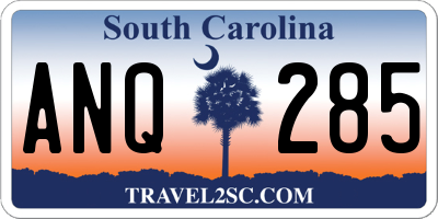 SC license plate ANQ285