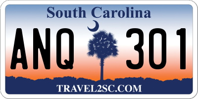SC license plate ANQ301