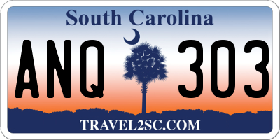 SC license plate ANQ303